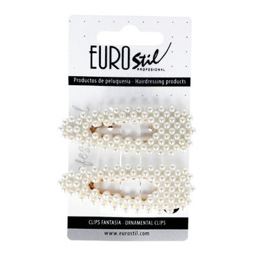 EUROSTIL – Gancho Oval Dourado com Perolas 2un - 06935