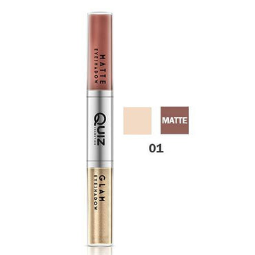 QUIZ – Sombra de Olhos Líquida Duo Glam & Mate 9g 01