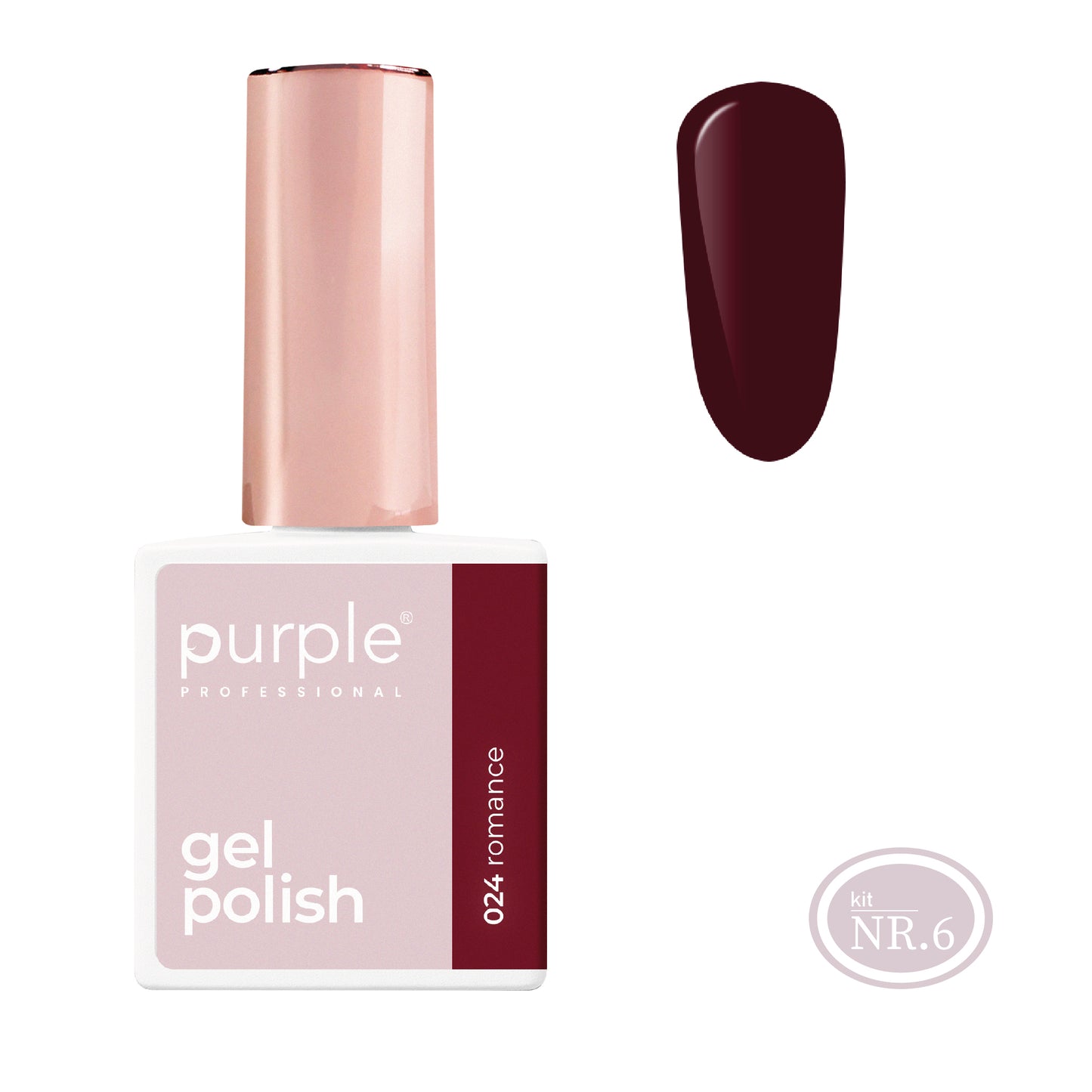 PURPLE - Verniz Gel Vermelho 10ml (Nova Embalagem) ROMANCE 024 (equivalente a P2052 Love Dublin )