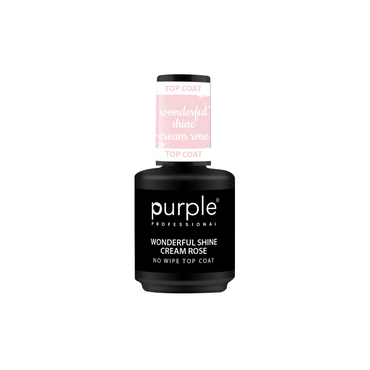 PURPLE - Wonderful Shine CREAM ROSE Top Coat Sem Goma 15ml - P463