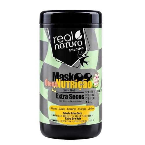 REAL NATURA - Óleos Nutrição Extra Secos - Máscara Sem Sal 1000gr
