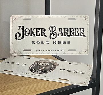 JOKER BARBER - Placa de Metal