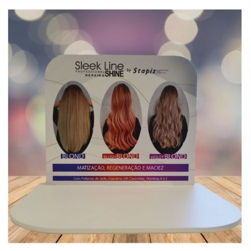 Expositor PVC Balcão Base + Aba HA Essence & Blond