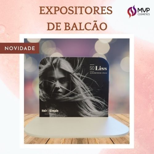Expositor PVC Balcão Base + Aba HairSoSimple & SBS
