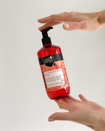 REAL NATURA - Kit Pro-Crescimento - Shampoo 500ml + Condicionador 300ml