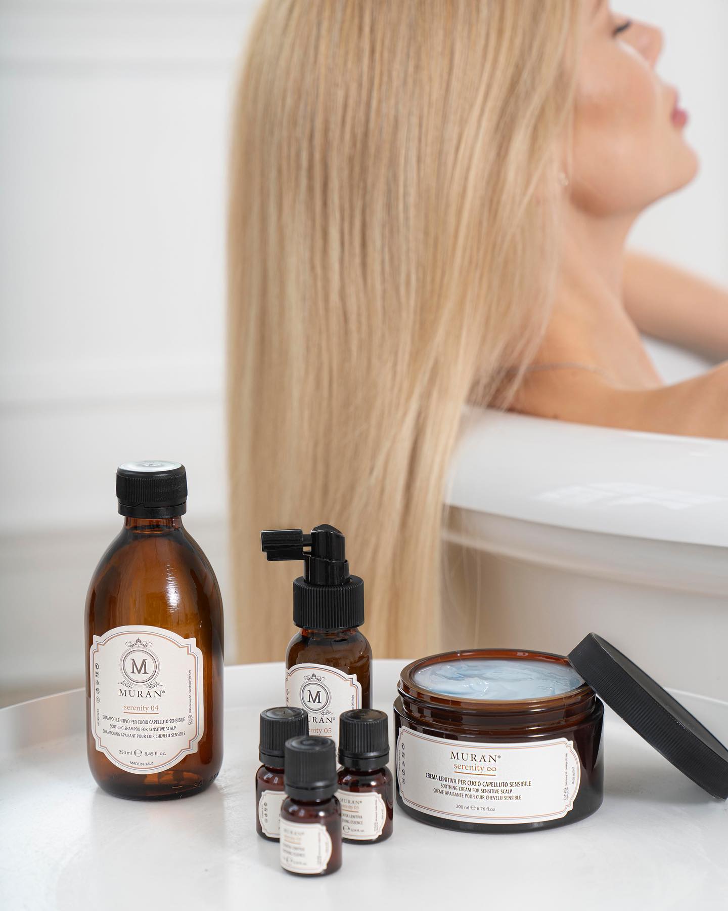 MURÀN – Ampolas Serenity 03 Calmantes p/ Couro Cabeludo Sensível 7 x 7ml