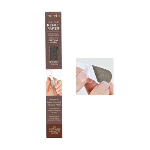 CUCCIO – Recarga de 50un Lima Autocolante Preta 100 (p/Lima S, Steel Unhas) (3356)