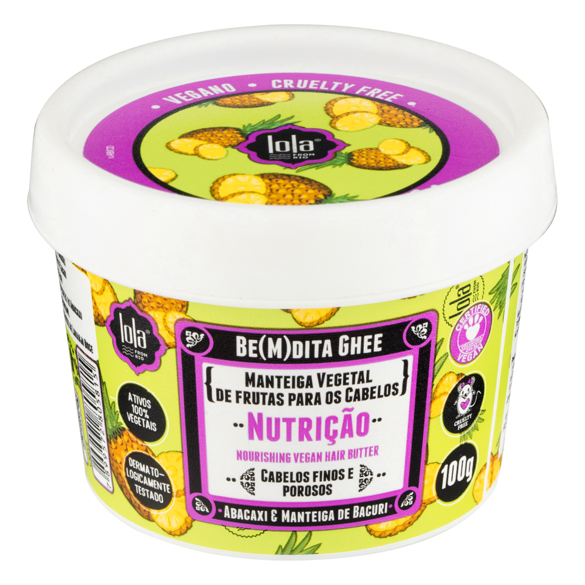 LOLA - Be(M)dita Ghee - Máscara Nutrição Abacaxi e Manteiga de Bacuri 100gr