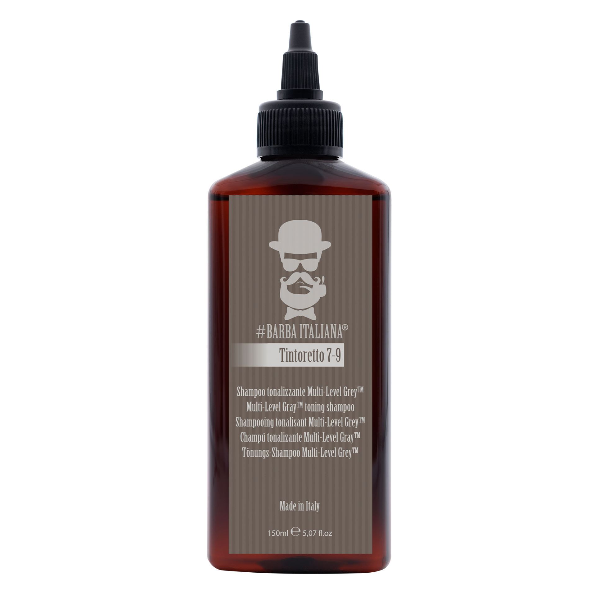 BARBA ITALIANA – TINTORETTO 7/9 Shampoo Tonalizante Multi Level Grey 150ml