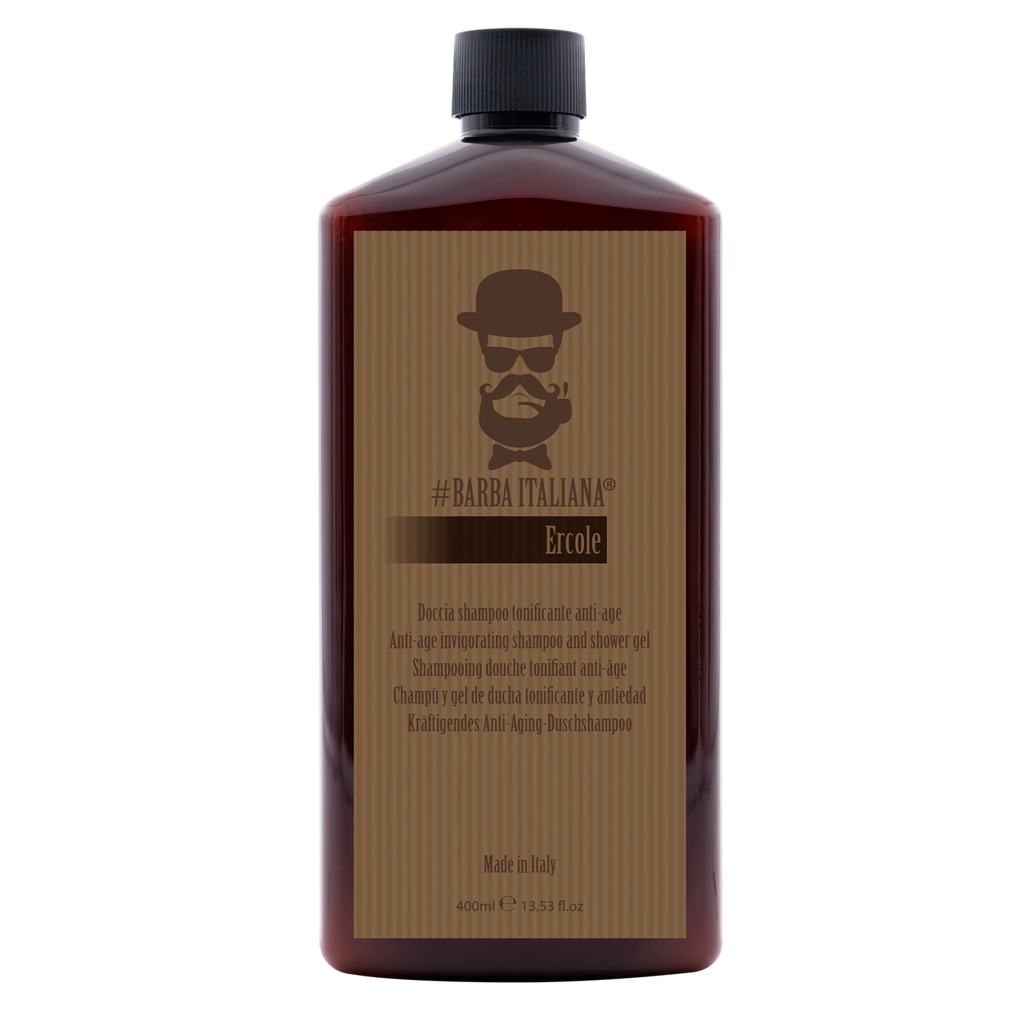 BARBA ITALIANA – ERCOLE Shampoo e Gel Banho Anti-Idade Revigorante 400ml