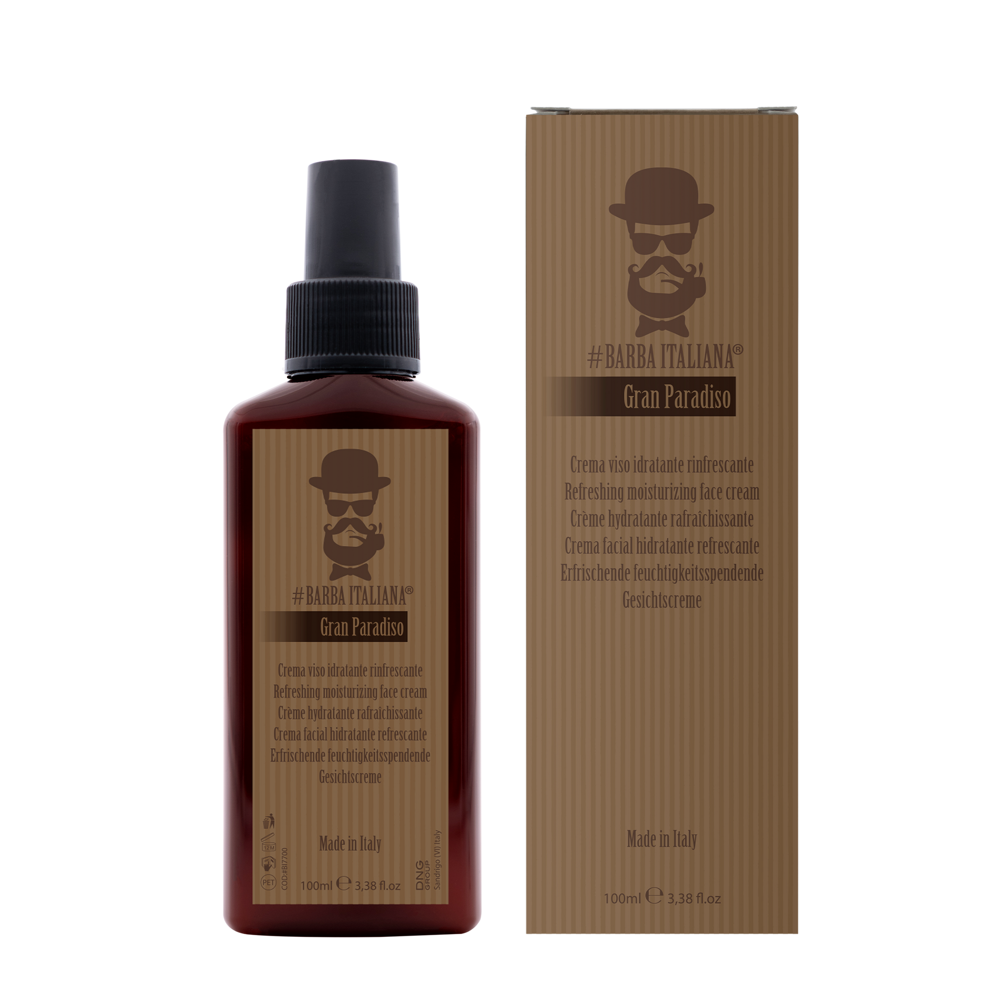 BARBA ITALIANA – GRAN PARADISO Creme Facial Refrescante e Hidratante 100ml