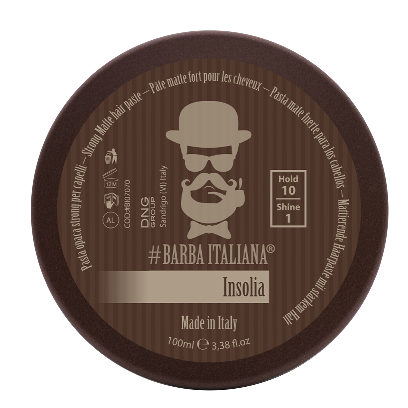 BARBA ITALIANA – INSOLIA Cera Mate Paste, Extra-Strong 100ml