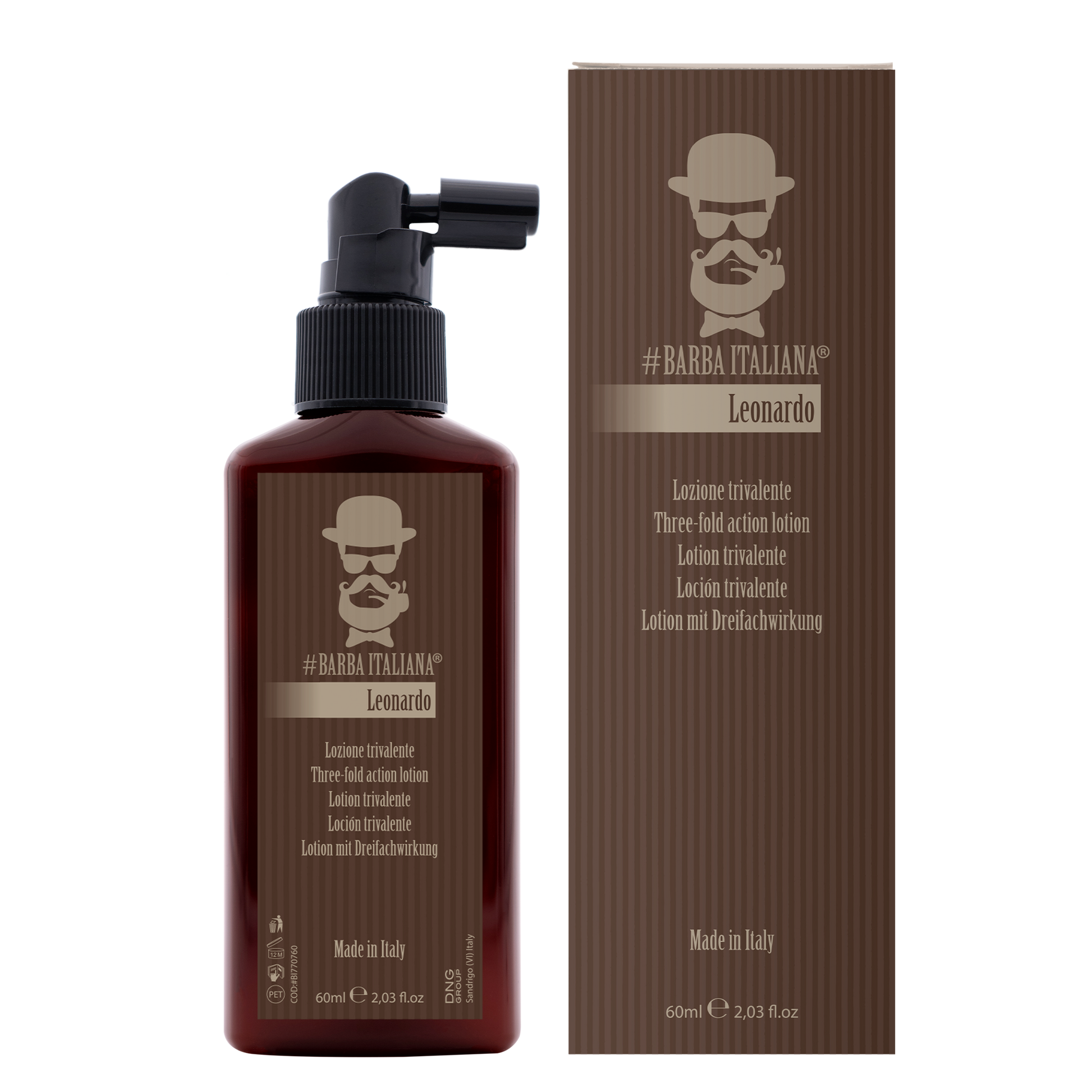 BARBA ITALIANA – LEONARDO Loção Tripla Ação 60ml