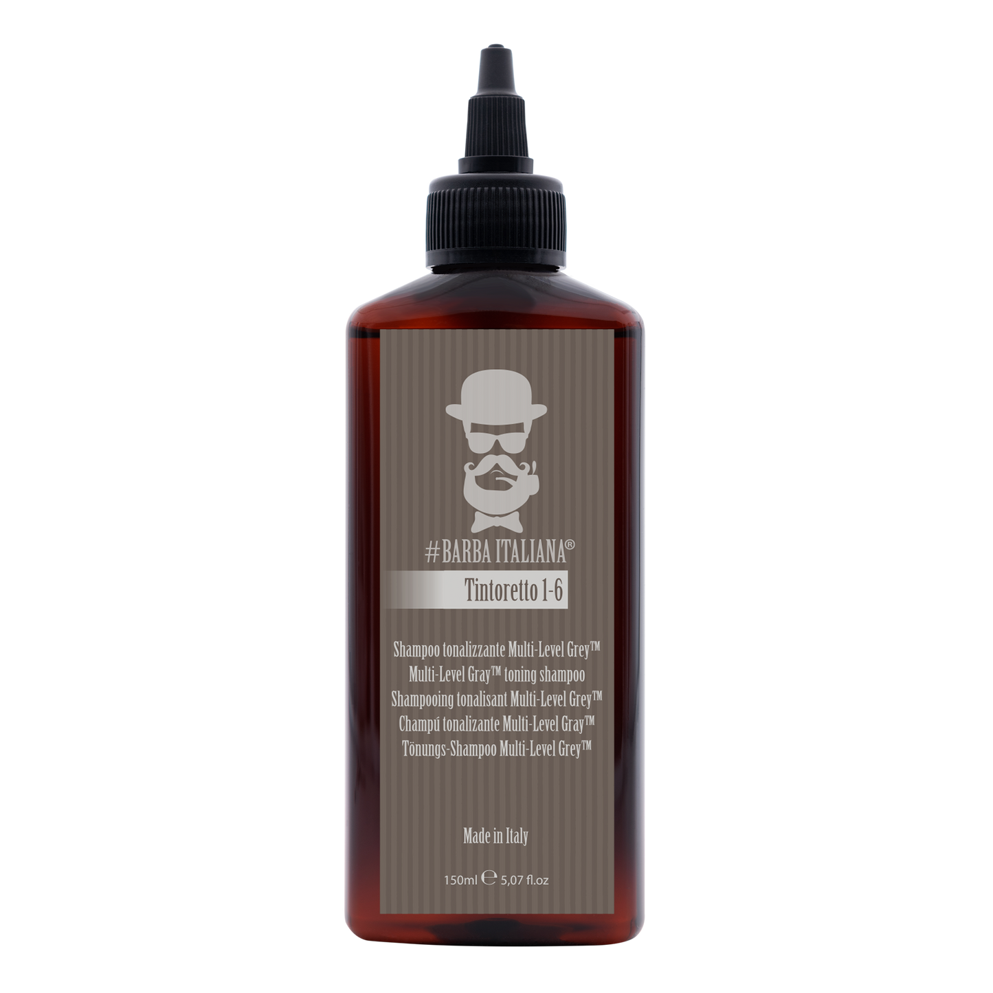 BARBA ITALIANA – TINTORETTO 1/6 Shampoo Tonalizante Multi Level Grey 150ml