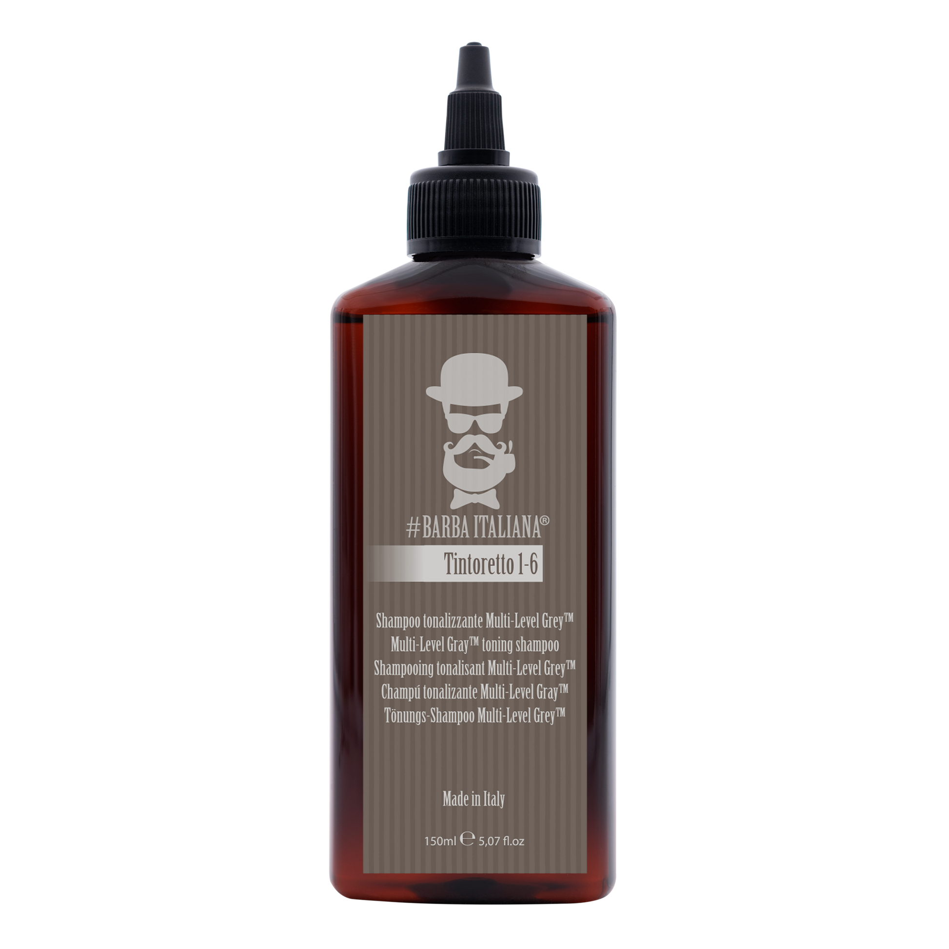 BARBA ITALIANA – TINTORETTO 1/6 Shampoo Tonalizante Multi Level Grey 150ml