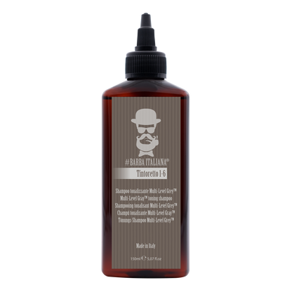 BARBA ITALIANA – TINTORETTO 1/6 Shampoo Tonalizante Multi Level Grey 150ml