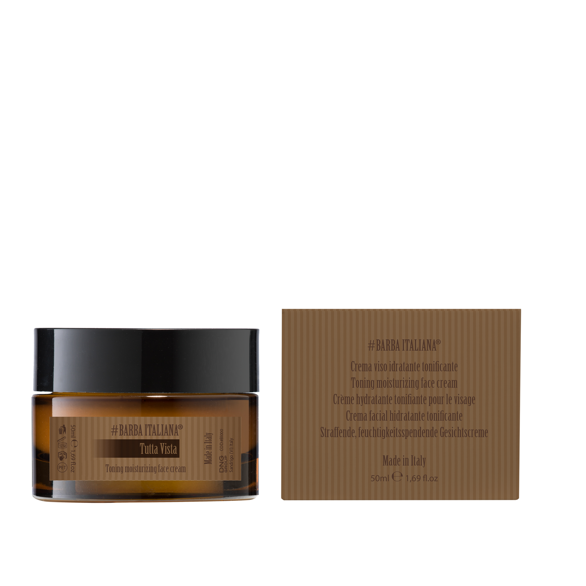 BARBA ITALIANA – TUTTA VISTA Creme Facial Tonificante e Hidratante 50ml