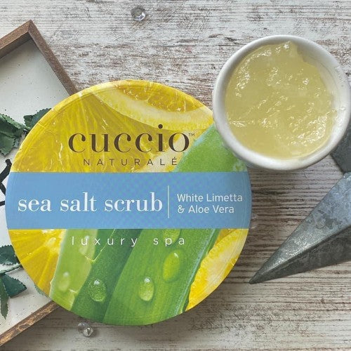 CUCCIO - Esfoliante Sea Salt Pés Mãos e Corpo White Limetta & Aloe Vera 553g (3340)