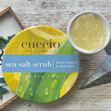 CUCCIO - Esfoliante Sea Salt Pés Mãos e Corpo White Limetta & Aloe Vera 553g (3340)