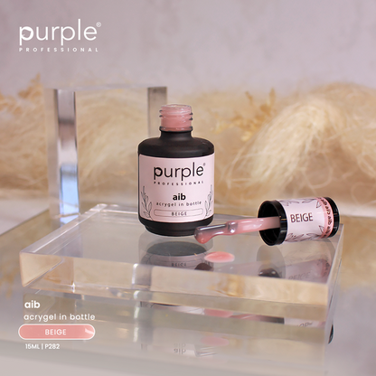 PURPLE - AIB - Acrygel In Bottle - 15ML BEIGE P282