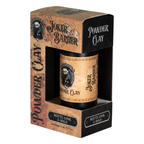 JOKER Barber - Cera em Pó Powder Clay, Forte, Mate, 21gr