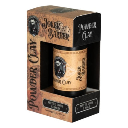 JOKER Barber - Cera em Pó Powder Clay, Forte, Mate, 21gr