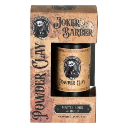 JOKER Barber - Cera em Pó Powder Clay, Forte, Mate, 21gr