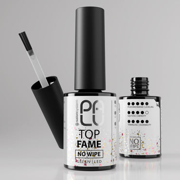PALU – Top Coat Shine FAME Glitters Dourados e Rosa Dourados Sem Goma (No Wipe) 11ml