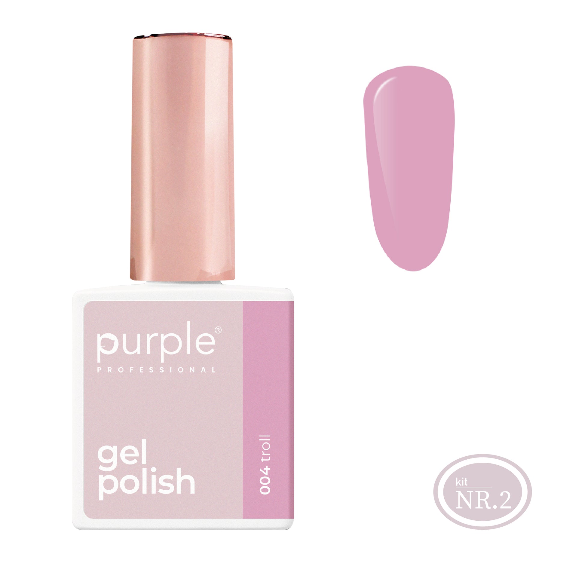 PURPLE - Verniz Gel Rosas 10ml (Nova Embalagem) TROLL 004