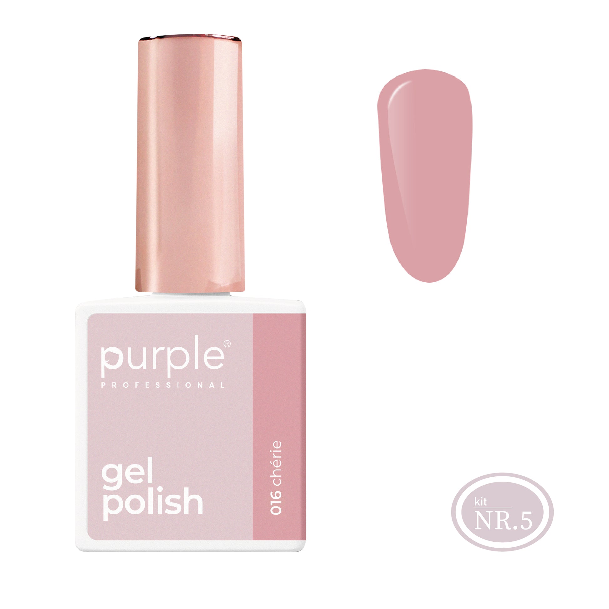 PURPLE - Verniz Gel Rosas 10ml (Nova Embalagem) CHÉRIE 016 (equivalente a P2038 Forever Pretty)