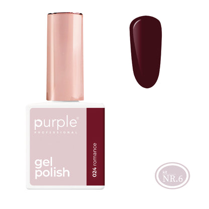 PURPLE - Verniz Gel Vermelho 10ml (Nova Embalagem) ROMANCE 024 (equivalente a P2052 Love Dublin )