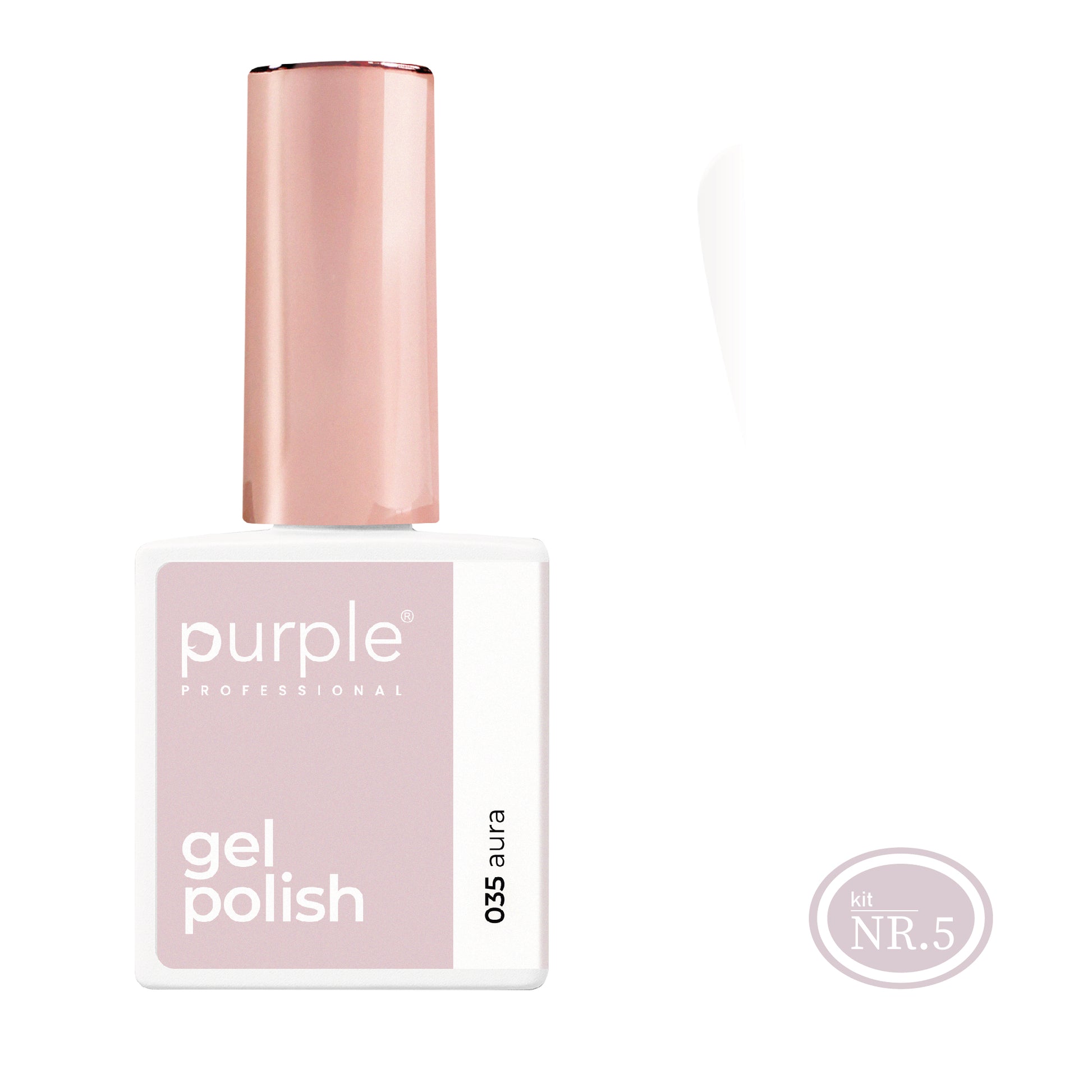 PURPLE - Verniz Gel Brancos, Cinzas e Pretos 10ml (Nova Embalagem) AURA 035 (equivalente a P2035 Forever Angel)