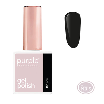 PURPLE - Verniz Gel Brancos, Cinzas e Pretos 10ml (Nova Embalagem) NOIR 106 (equivalente a P2037 Forever Strong)