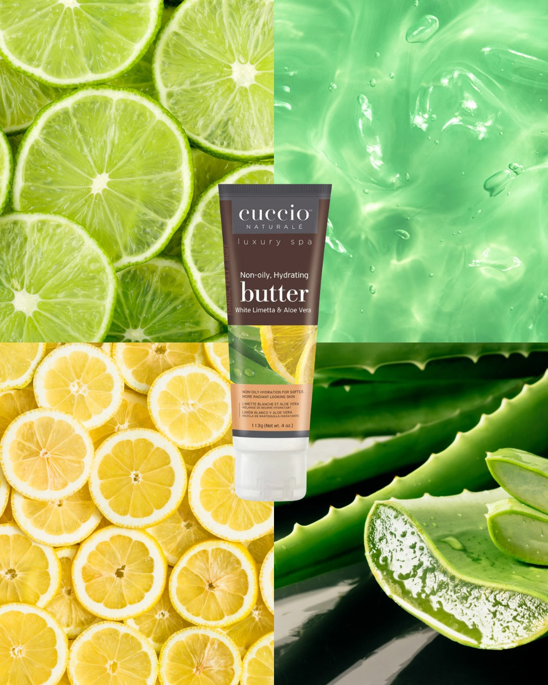 CUCCIO – Manteiga Hidratante Tubo Butter White Limetta & Aloe Vera 113g Cuccio (3381)