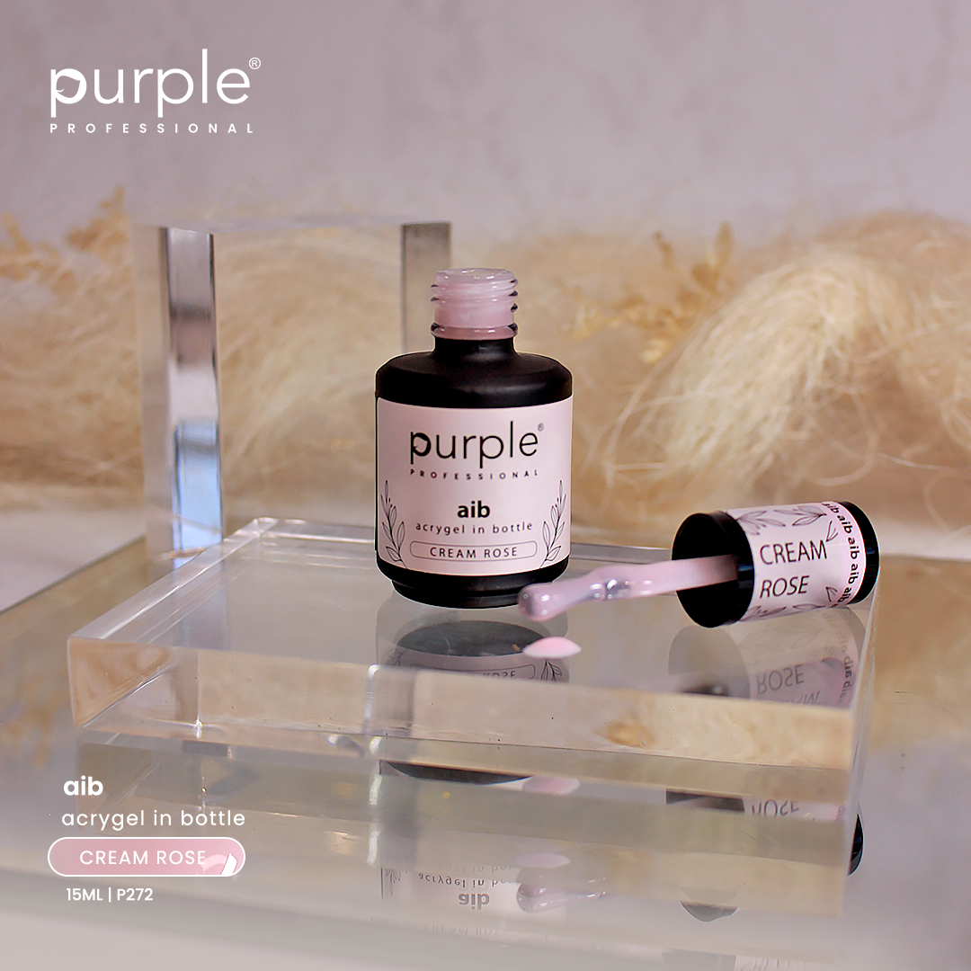 PURPLE - AIB - Acrygel In Bottle - 15ML CREAM ROSE P272