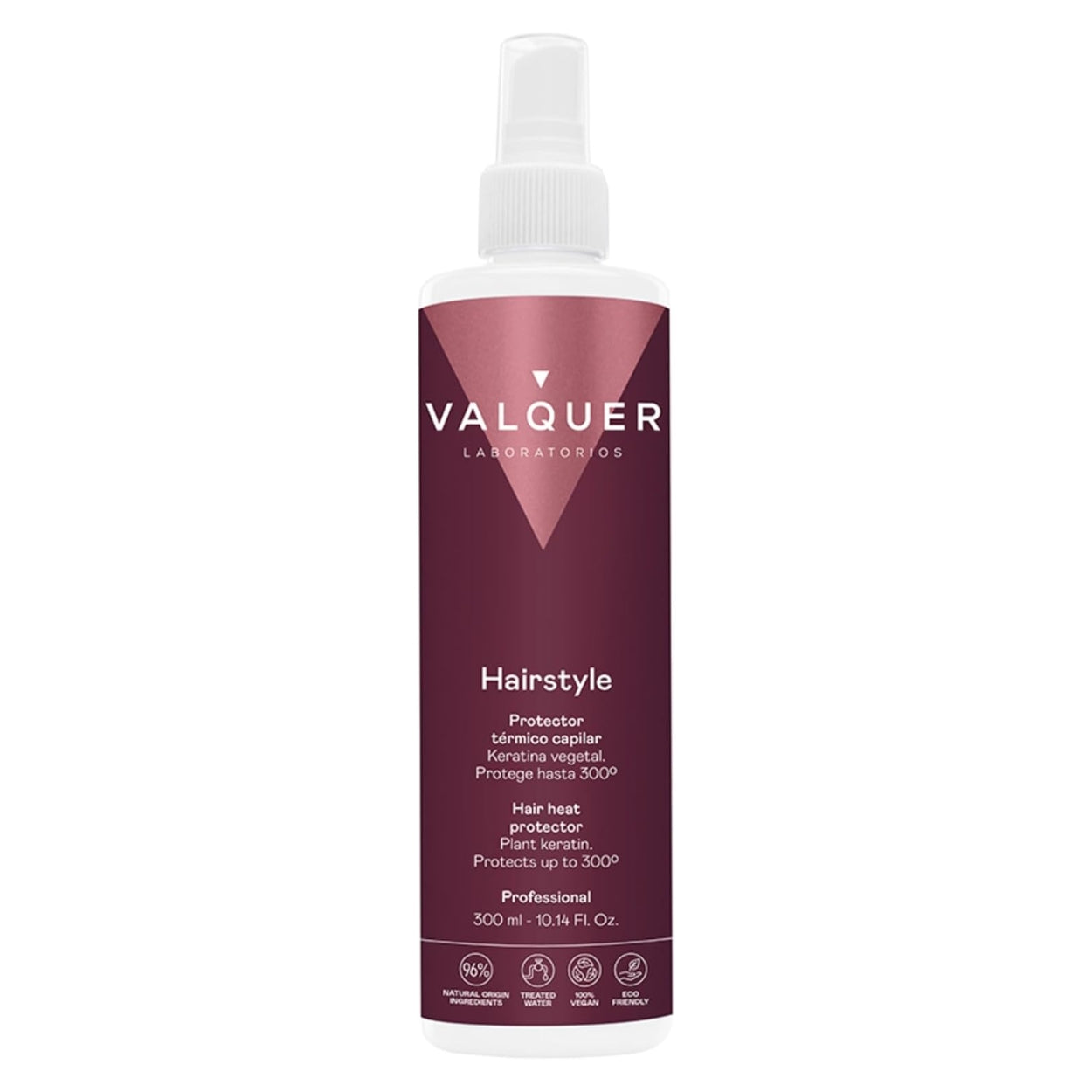 VALQUER – Hair Heat Protectant, for flat irons and hair dryers, 300ml