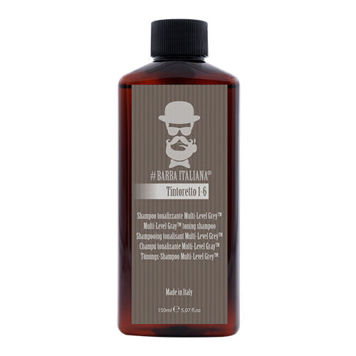 BARBA ITALIANA – TINTORETTO 1/6 Shampoo Tonalizante Multi Level Grey 150ml