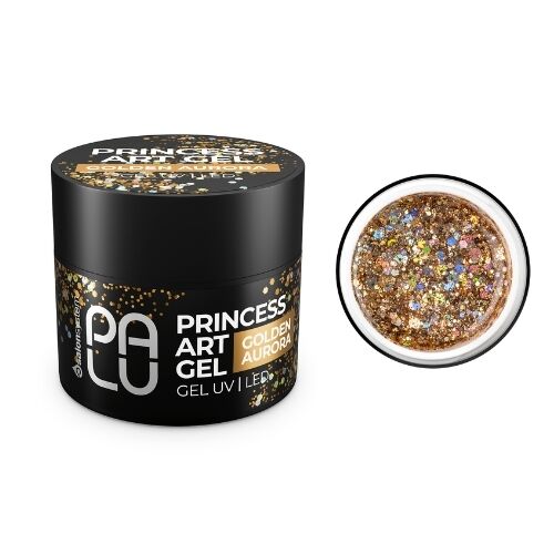 PALU – Art Gel GOLDEN AURORA Gel com Glitters Dourados 10gr