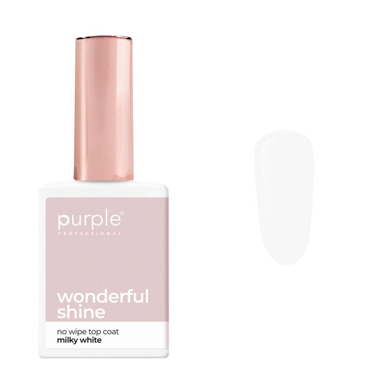 PURPLE - Wonderful MILKY WHITE  Top Coat Sem Goma 15ml - P2455